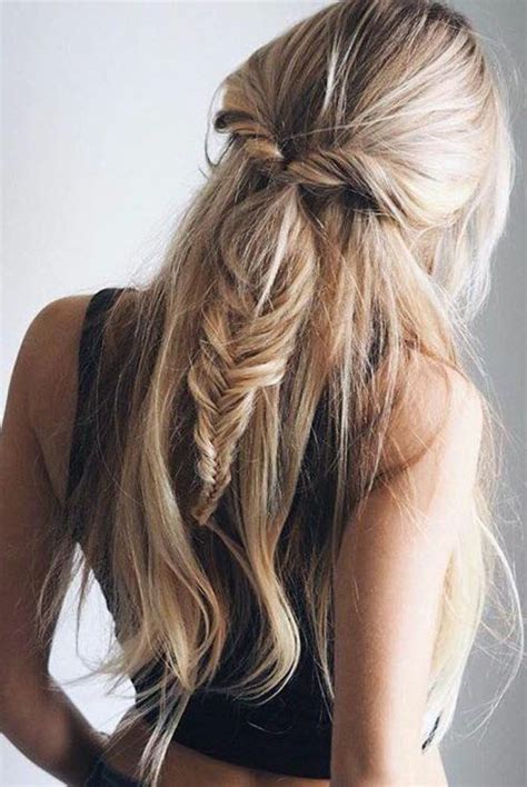 36 Cute Half Ponytail Hairstyles You Need To Try Ecstasycoffee