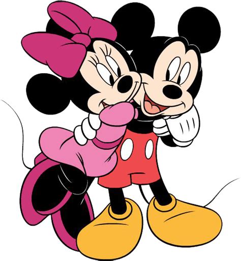 Download Hd Clipart Love Mickey Mouse Minnie Mouse Hugging Mickey
