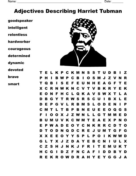 Five Words To Describe Harriet Tubman