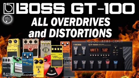 Boss Gt Overdrive And Distortion All Pedals Youtube