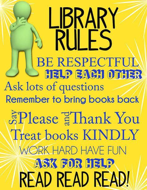 11 Library Rules Ideas Library Rules Elementary Library Library Lessons