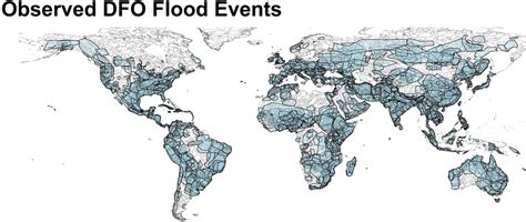 Global Flood Risk Map Expressed As The Average Population Displaced
