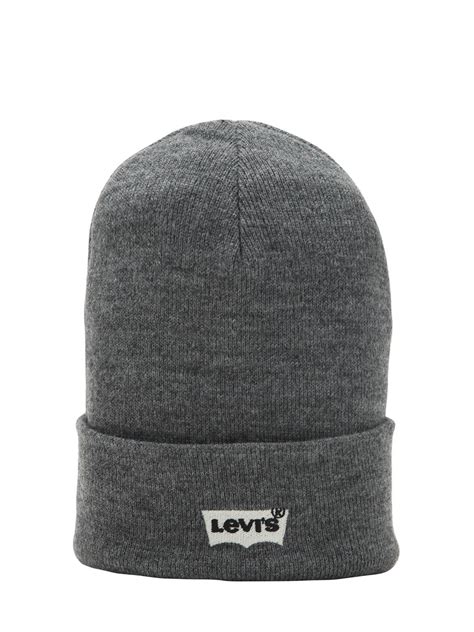 Levis Logo Beanie Hat In Grey Modesens