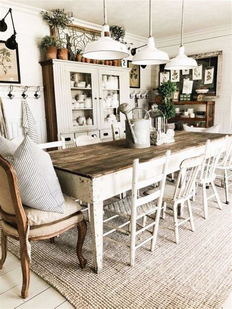 40 Outstanding Farmhouse Dining Room Design Ideas To Try Farmhouse