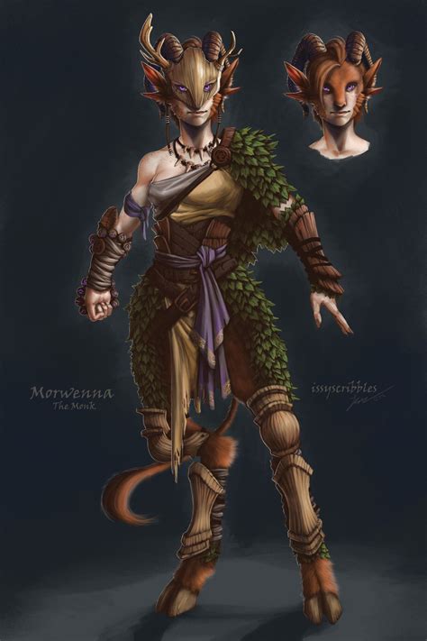 Artstation Morwenna The Faun Monk Ismea Westerveld Pathfinder