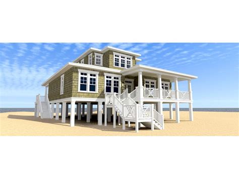 Parker Pier Coastal Home Vacation House Plans Coastal House Plans