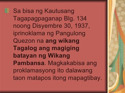 Pambansang Wika Sa Pilipinas Noong 1937