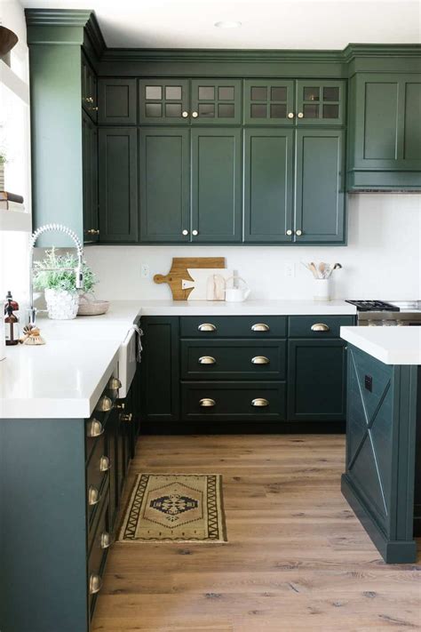 13 Best Dark Green Paint Colors Beautiful Kitchen Cabinets Kitchen