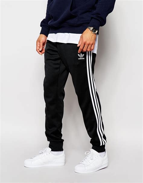 Adidas Originals Superstar Cuffed Track Pants Aj6960 Black In Black