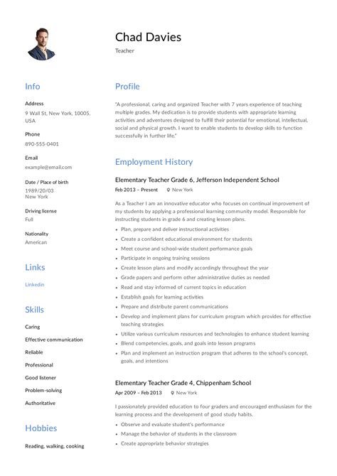 Your modern professional cv ready in 10 minutes‎. Teacher Resume & Writing Guide | + 12 Examples | PDF | 2020