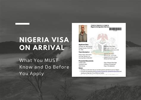 how to write a letter of application for nigerian visa on arrival