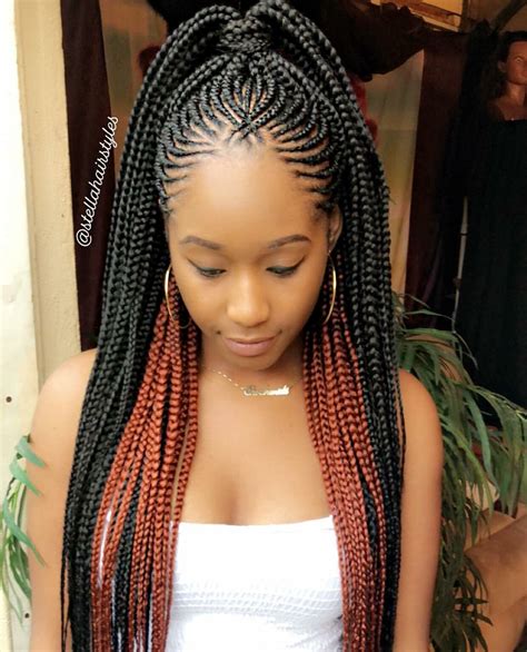 The braids will be done after dividing the hair into two this creative ghana braid is definitely the best style option for ghana braids as this style is an epitome of creativity. Stylish Ghana Braided Ideas To Try Out In 2019 With ...