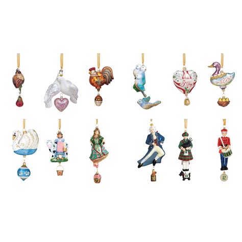 12 Days Of Christmas Collection Glass Ornaments By Reed And Barton