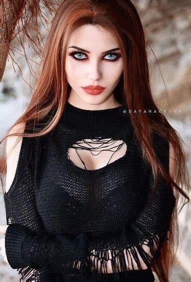 ️ Redhead Beauty ️ Dayana Crunk Gothic Girls Gothic Fashion Gothic Beauty