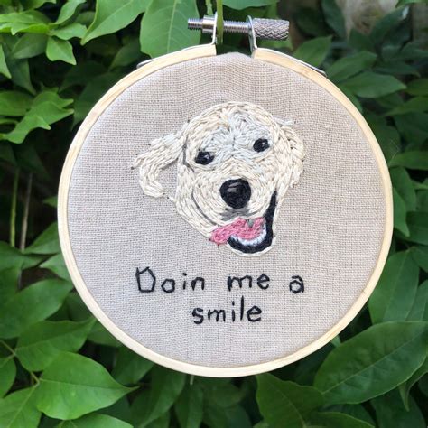 Doin me a smile Embroidered Doggo Meme | Etsy | Embroidered gifts, Embroidered, Hand embroidered
