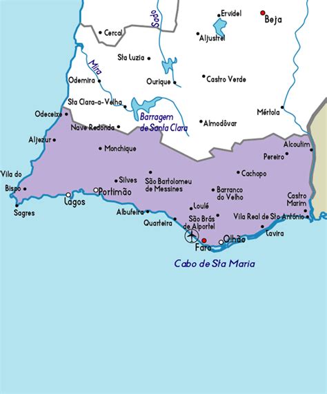 Map Of Faro Portugal Portugal Atlas