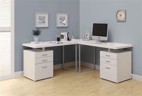 Computer desks in a variety of finishes, colors and styles are sure to suit your space. Computer Desk - White L Shaped Corner Desk | White corner ...