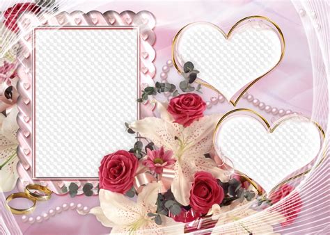 Here you can quickly and easily decorate. Beautiful frame png for your wedding photos free download. Transparent PNG Frame, PSD Layered ...