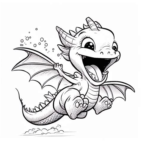 Animated Baby Dragon Coloring Pages