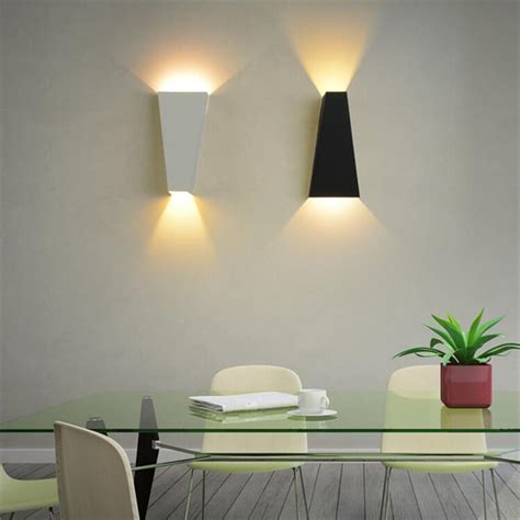 Art Deco Led Wall Light For Home Dual Head Geometry Bedside Lamp
