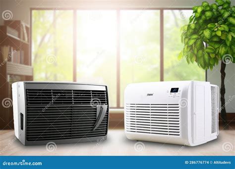 Comparing Traditional Ac To Smart Air Conditioner Stock Photo Image
