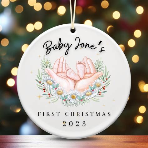 Personalised Babys First Christmas Tree Decoration Ornament Christmas