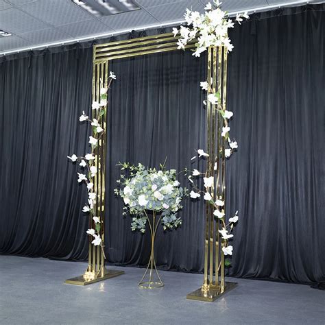 Ldj1074 Custom Made Gold Square Shape Stainless Steel Metal Arch For