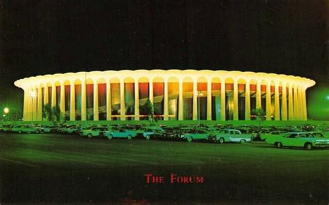 The Forum Sports Arena Vtg Cars Street Scene Inglewoodca Vtg 1960s Postcard Ebay
