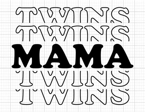 Twin Mama Svg Twin Mom Svg Twins Svg Twins Mother Svg Mom Etsy