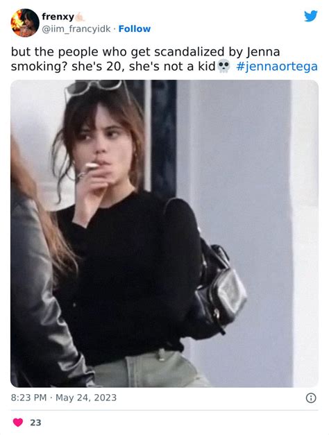 20 year old jenna ortega is seen smoking in public and her mom publicly calls her out in a