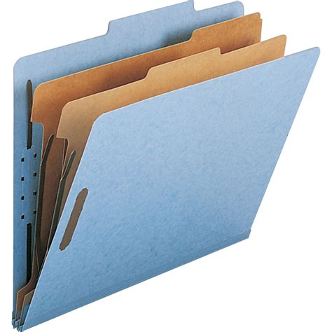 Smead 14021 Blue 100 Recycled Pressboard Colored Classification