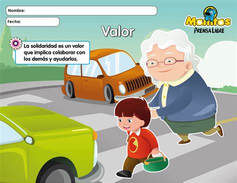 Lamina Valores La Solidaridad Orientación Andújar Recursos Educativos