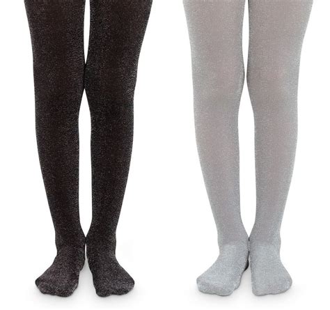 Jefferies Socks Girls Tights 2 Pack Sparkle Glitter Nylon Lurex Dress