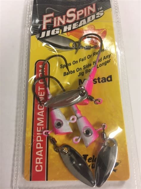 Crappie Magnet Fin Spin 2 Color Jig Heads Monks Crappie