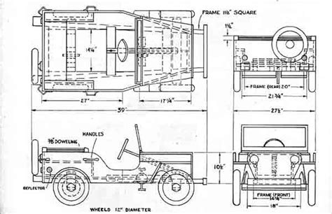 Vintage Jeep Pedal Car Plans Print Ready Pdf Free To Download