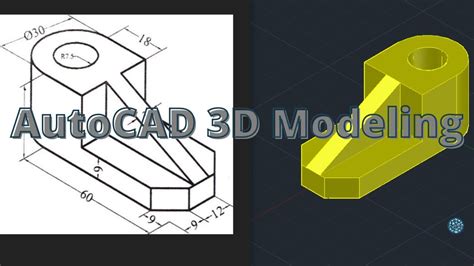 Autocad 3d Modeling Tutorial 01 Mechanical 2022 Youtube
