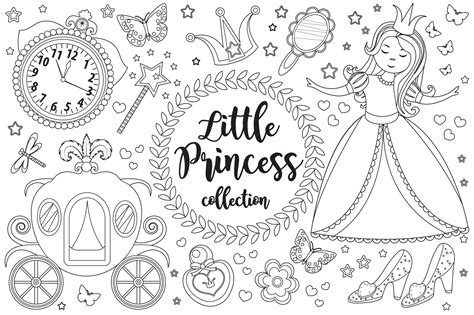 Kolorowanka “zestaw Małej Księżniczki” Do Druku Planeta Dziecka