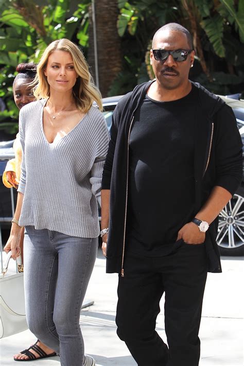 los angeles ca eddie murphy and paige butcher goes to the lakers game in los angeles ca