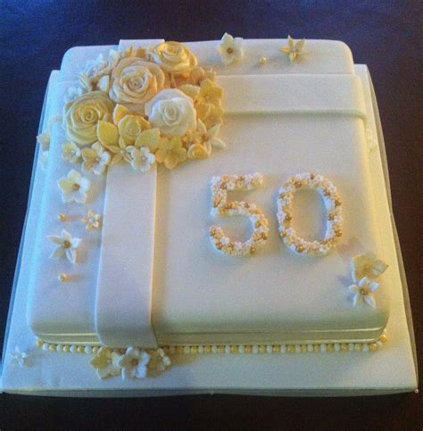 Golden Wedding Anniversary Cake Golden Wedding Anniversary Cake 50th