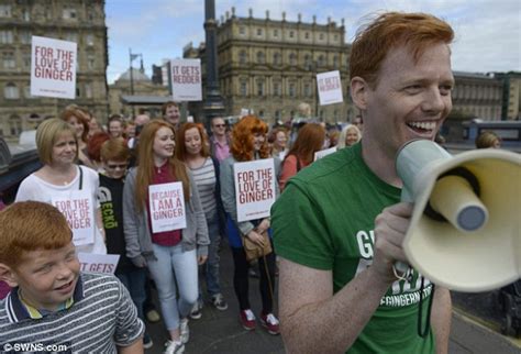 for the love of ginger more than 100 redheads march through edinburgh in uk s first ginger