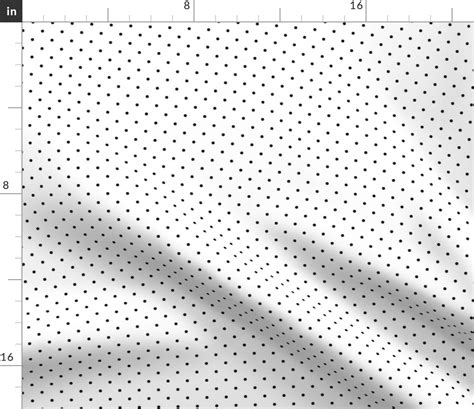 Black Polka Dots On White Fabric Spoonflower