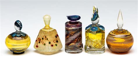 Richard Clements Tasmanian Art Glass Scent Bottle Suite Australian