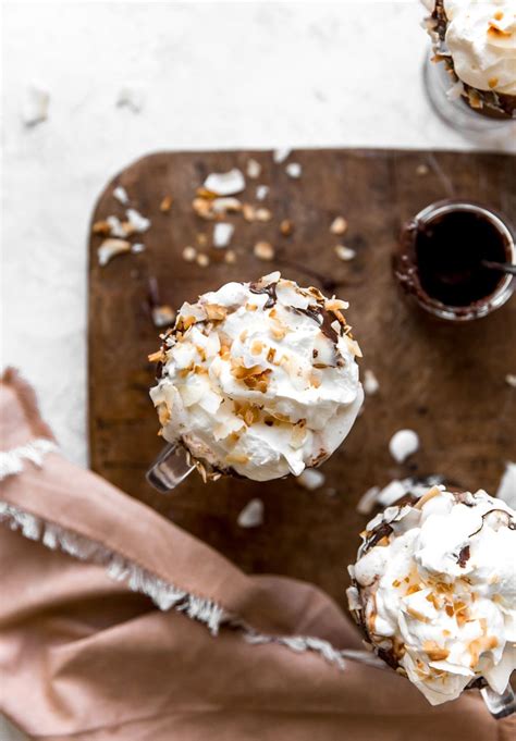 toasted coconut hot chocolate kj and company creamy coconut milk is swirled together with