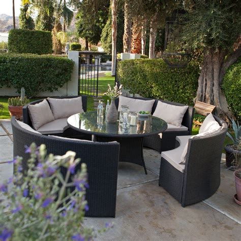 All products patio dining sets. Meridian All-Weather Wicker Patio Dining Set. | Patio ...