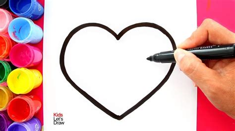 Cómo dibujar y pintar un CORAZÓN de COLORES para convertirlo en un
