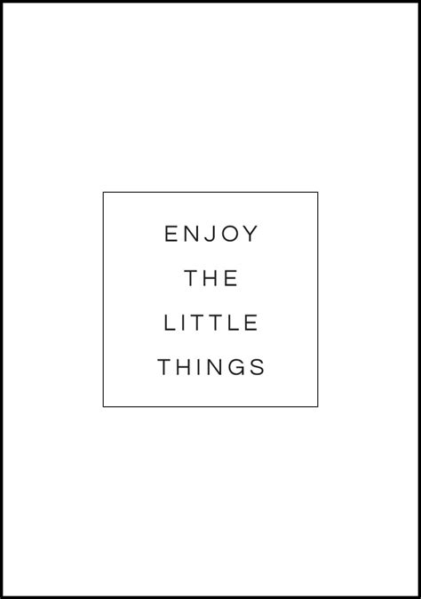 köp enjoy the little things poster här bga se