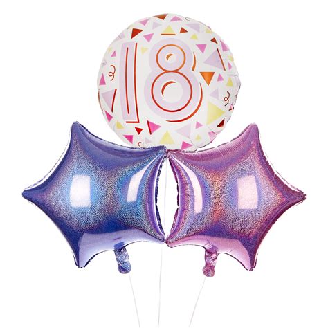 Our unique selection of birthday bouquets are available in a variety of themes and styles. Buy Pastel Triangles 18th Birthday Balloon Bouquet - The ...