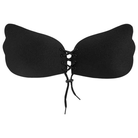 Qiyaa Strapless Sticky Bra Backless Bra Invisible Silicone Bras Push Up Bra For Women 2 Pack