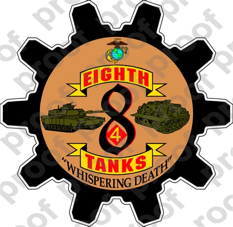 Sticker Usmc Unit 8th Tank Battalion Ooo Lisc20187 Mc Graphic Decals