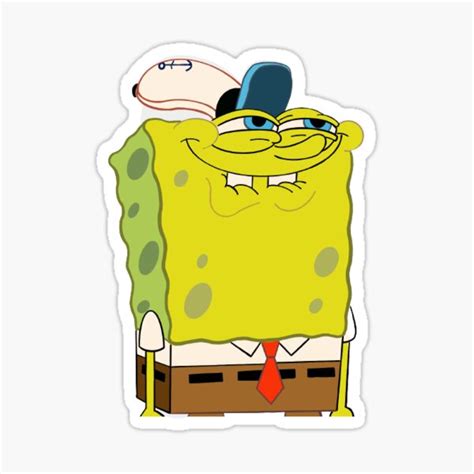 Spongebob Squarepants Lip Bite Sticker For Sale By Raewerk Redbubble